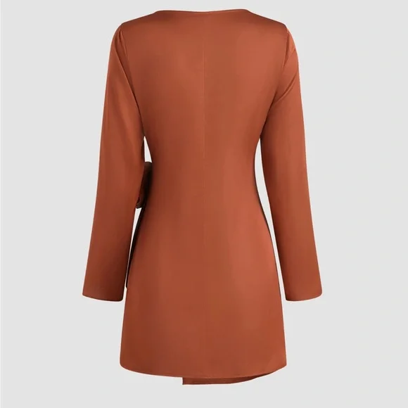 Copper Satin Dress - Picture 2 of 4